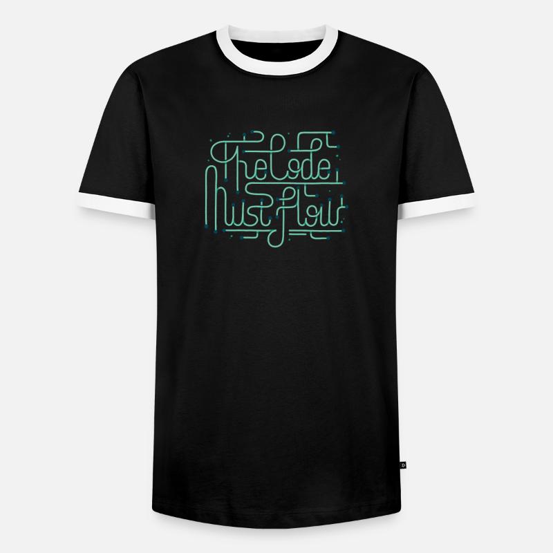 Programmiercodierer Entwicklercode muss fließen - Männer Kontrast-T-Shirt - Schwarz/Weiß