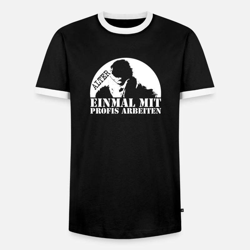 Alter einmal mit Profis arbeiten - Männer Kontrast-T-Shirt - Schwarz/Weiß