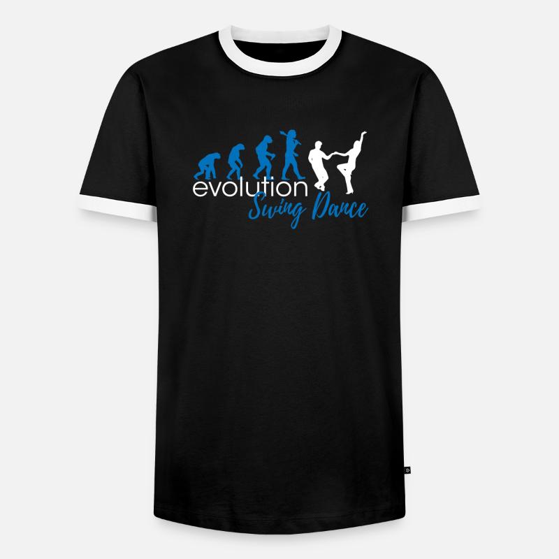 Swing Dance Evolution - Männer Kontrast-T-Shirt - Schwarz/Weiß