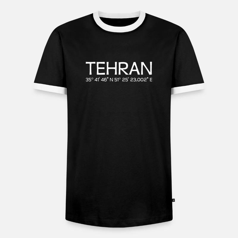 Teheran Tehran Iran Geschenk - Männer Kontrast-T-Shirt - Schwarz/Weiß