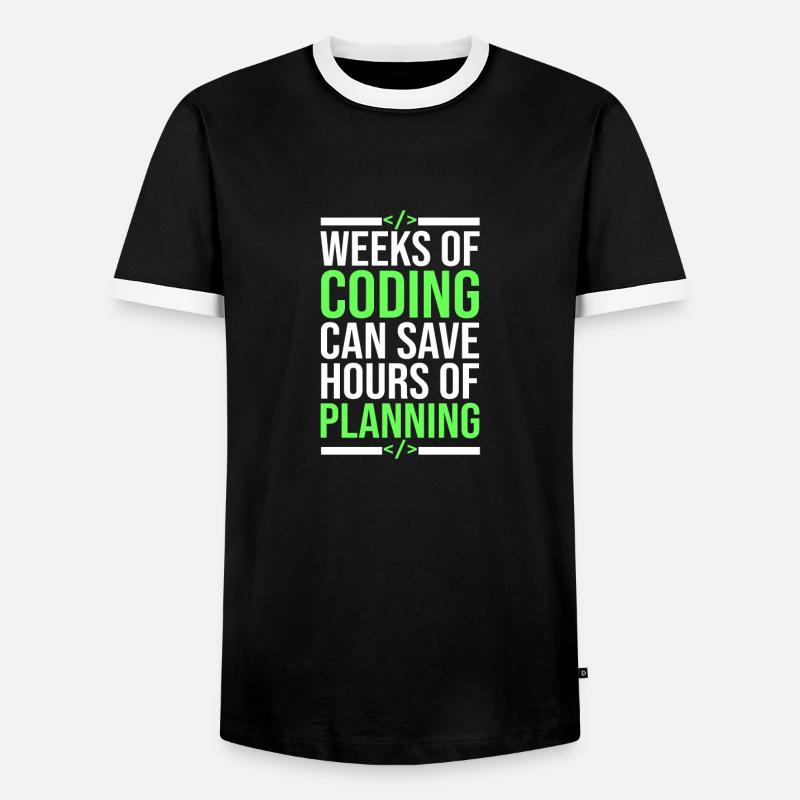 Programmierer Lustige Sprüche - Männer Kontrast-T-Shirt - Schwarz/Weiß