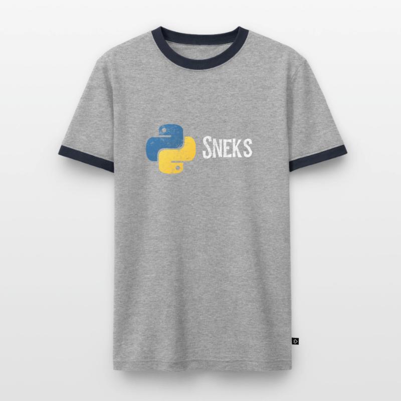 Programmation drôle de programmeur Python en détresse T-shirt contrasté Homme