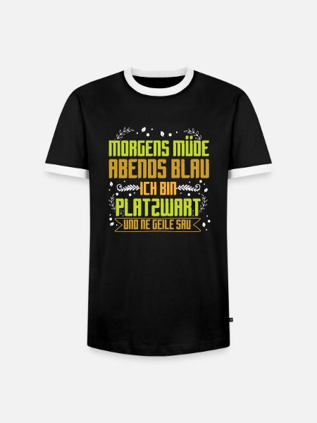Platzwart Groundsman Greenkeeper Campingplatz - Männer Kontrast-T-Shirt - Schwarz/Weiß