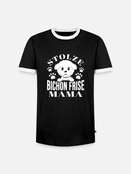 Bichon Frise Bichon Frisé - Männer Kontrast-T-Shirt - Schwarz/Weiß