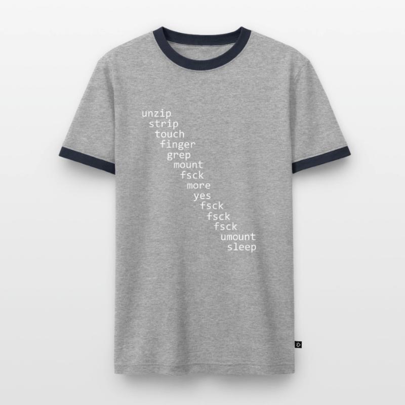 Unix Linux Programmer Sys Admin Sexy Shell Script T-shirt contrasté Homme
