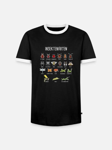 Insekten-Arten - Männer Kontrast-T-Shirt - Schwarz/Weiß