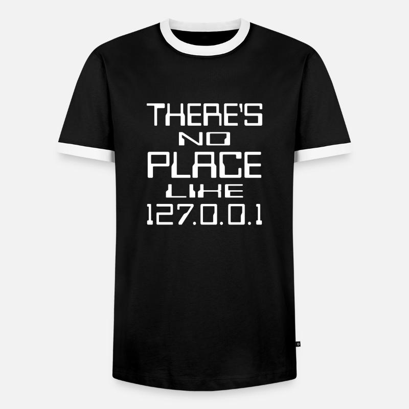 Conception web programmeur informatique - T-shirt contrasté Homme - noir/blanc