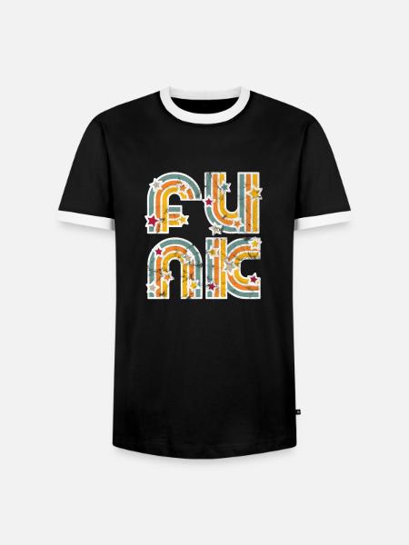 Funk Musik Retro - Männer Kontrast-T-Shirt - Schwarz/Weiß
