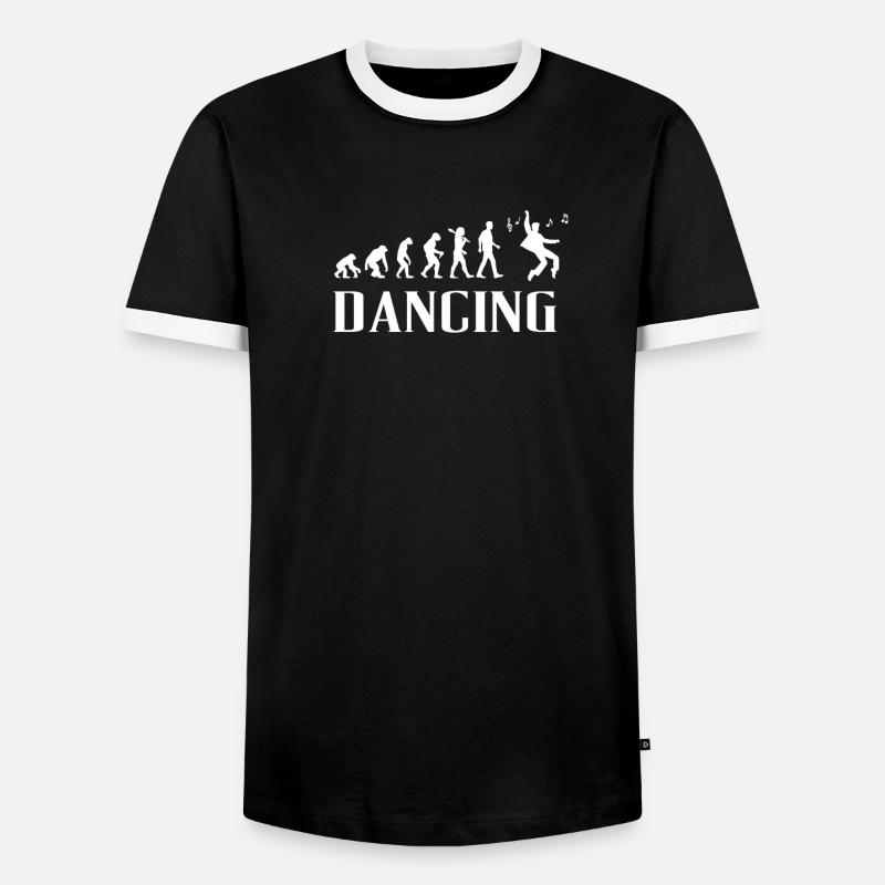Dancing Evolution Present Idea - Men's Ringer Shirt - black/white