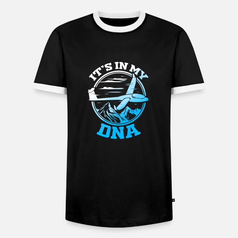Gliding pilot glider glider pilot - Men's Ringer Shirt - black/white