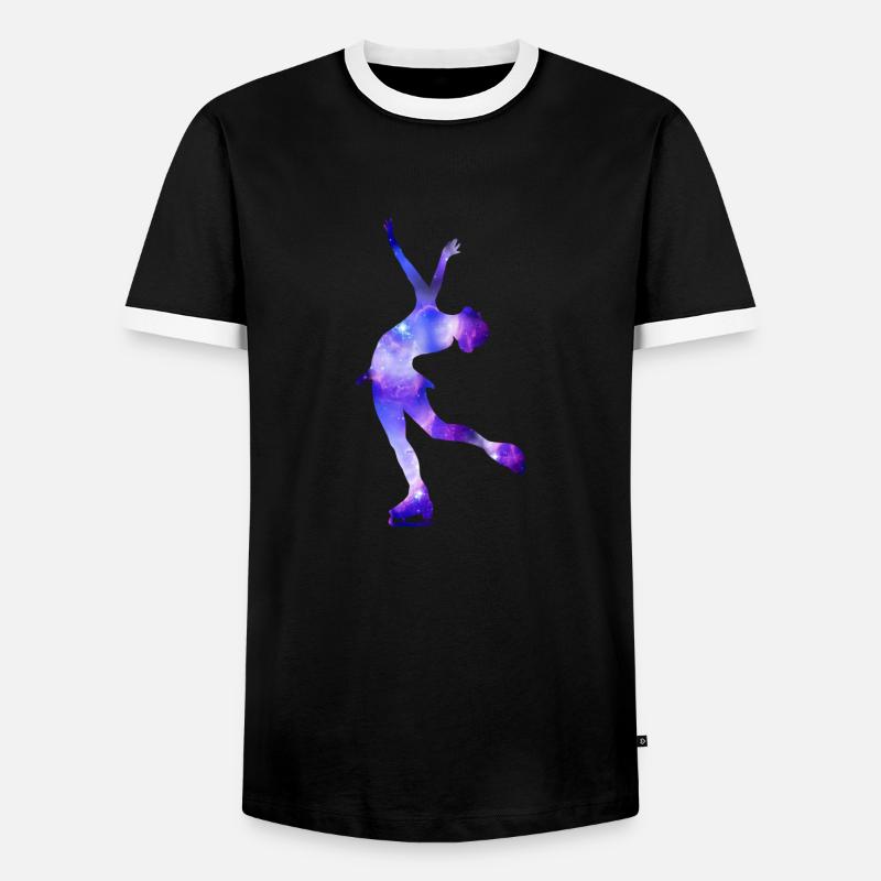 Eiskunstlauf Geschenk Eiskunstläufer Mädchen - Männer Kontrast-T-Shirt - Schwarz/Weiß