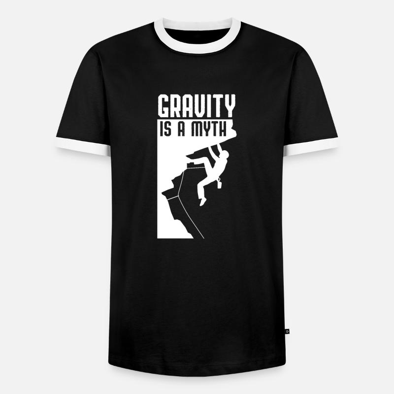 Boulder, , Kletter Geschenk-Idee I - Männer Kontrast-T-Shirt - Schwarz/Weiß