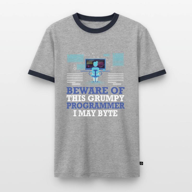 Funny Programmers Coding Gift Men's Ringer Shirt