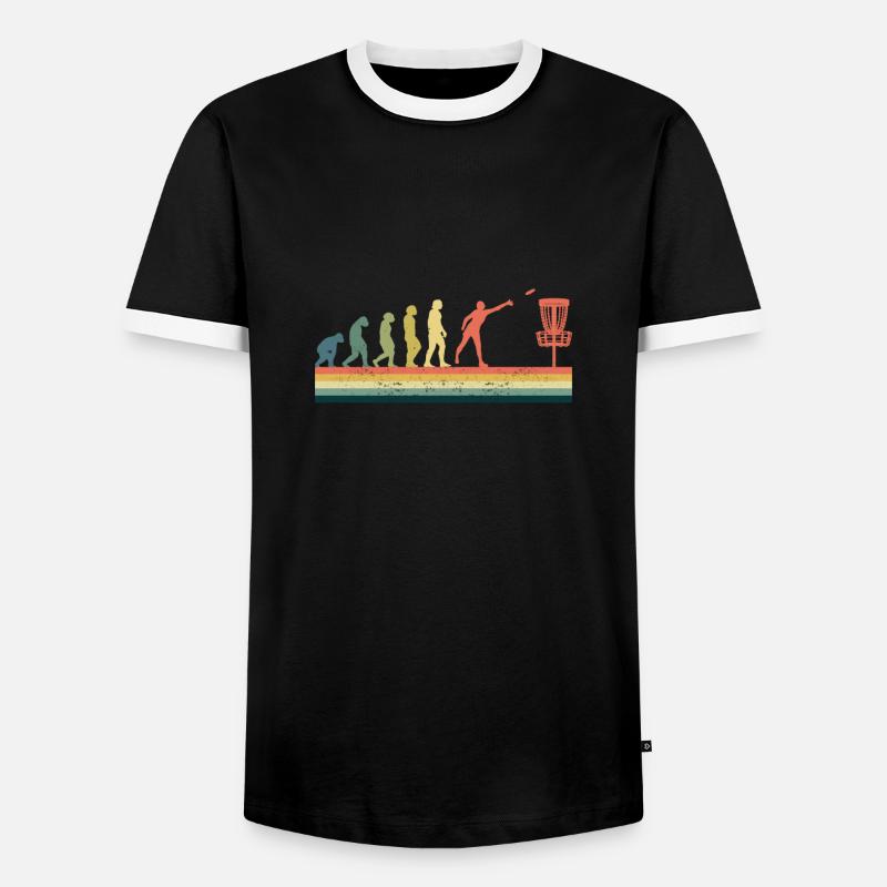 Disc Golf Discgolf Geschenkidee - Männer Kontrast-T-Shirt - Schwarz/Weiß