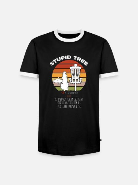 Disc Golf Discgolf Geschenkidee - Männer Kontrast-T-Shirt - Schwarz/Weiß