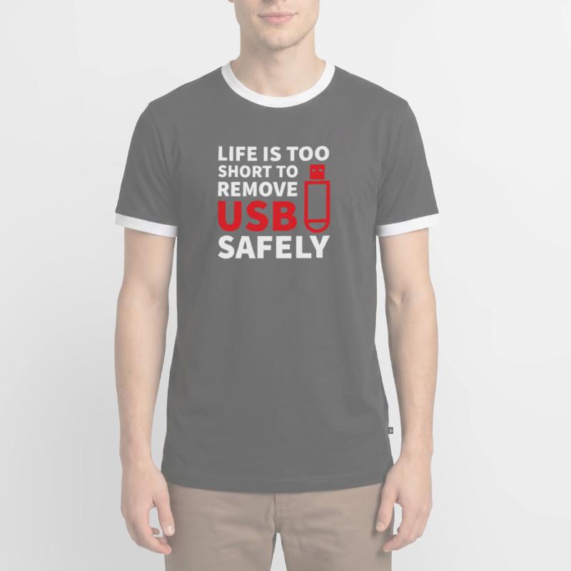 Computer Scientist Humor IT Admin Software Developer Men's Ringer Shirt