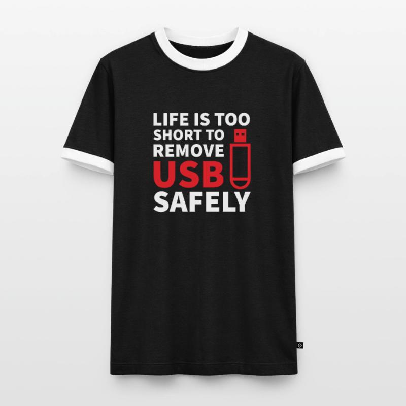 Computer Scientist Humor IT Admin Software Developer Men's Ringer Shirt