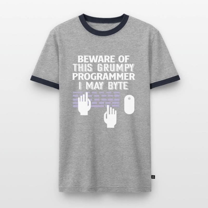 Programmers Coding Programming Programmierer Männer Kontrast-T-Shirt