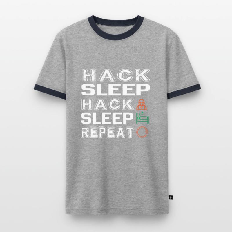Hacker Hacking Programming Computer Männer Kontrast-T-Shirt