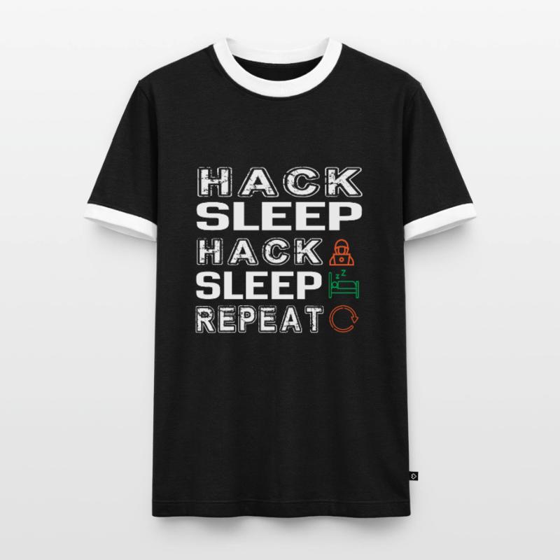 Hacker Hacking Programming Computer Men's Ringer Shirt
