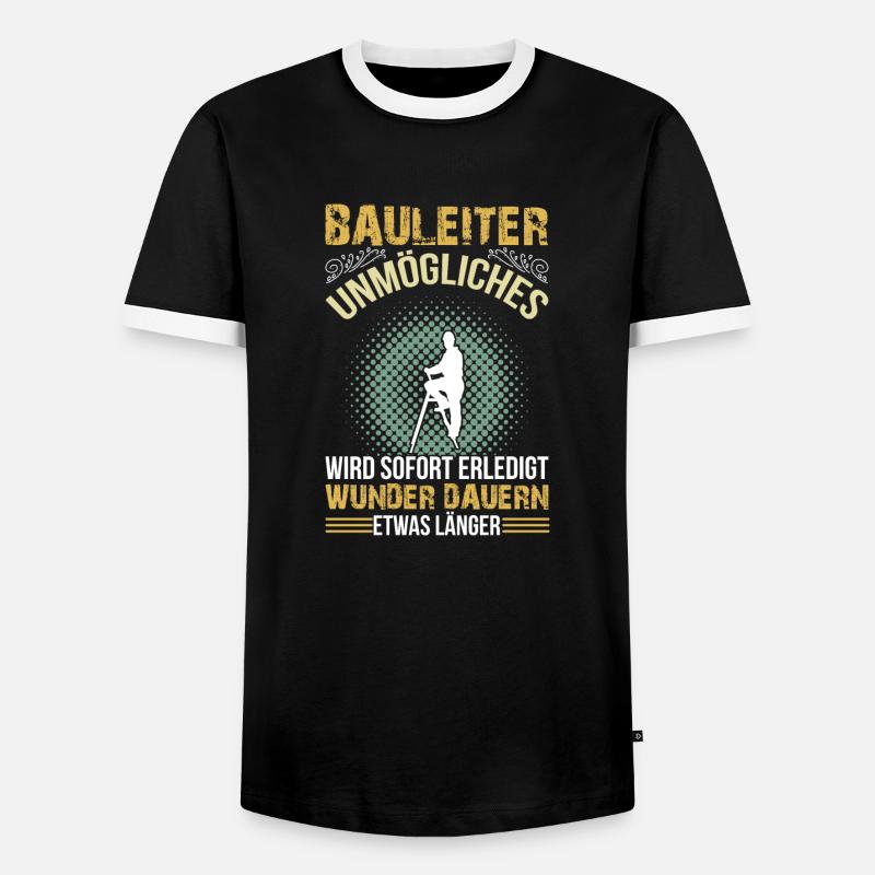 Bauleiter machen es möglich - Männer Kontrast-T-Shirt - Schwarz/Weiß