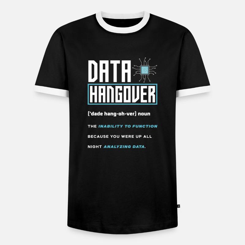 Data Engineering Data Analysis - Men's Ringer Shirt - black/white