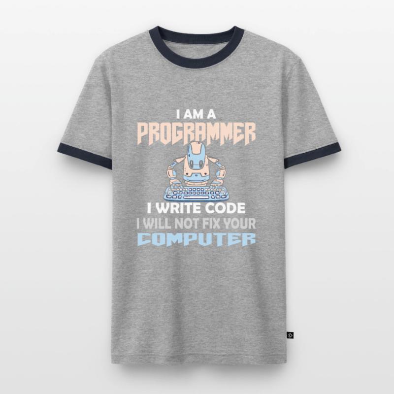 CODER HACKER PROGRAMMATEUR T-shirt contrasté Homme