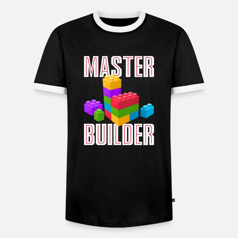Master Builder Shirt süße Master Block Builder Papa - Männer Kontrast-T-Shirt - Schwarz/Weiß