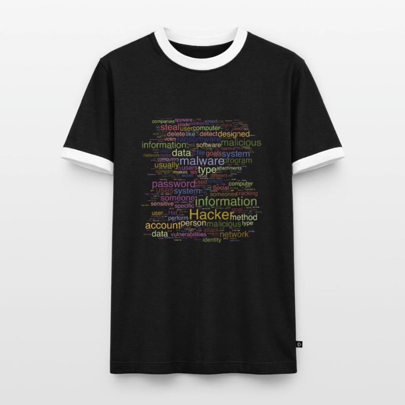 Cybersecurity Computer Programming Digital It Men's Ringer Shirt
