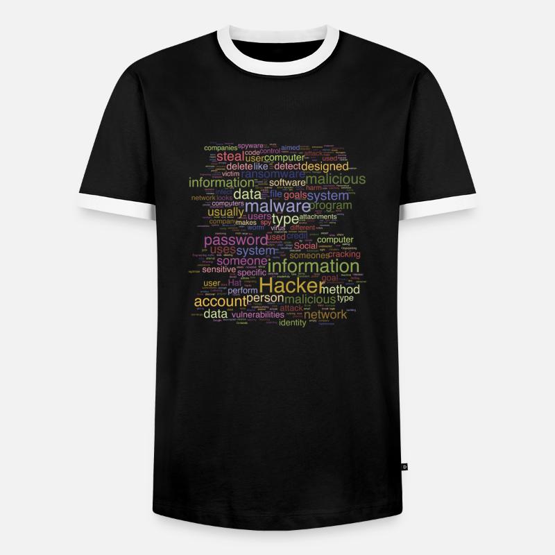 Cybersecurity Computer Programming Digital It - Men's Ringer Shirt - black/white