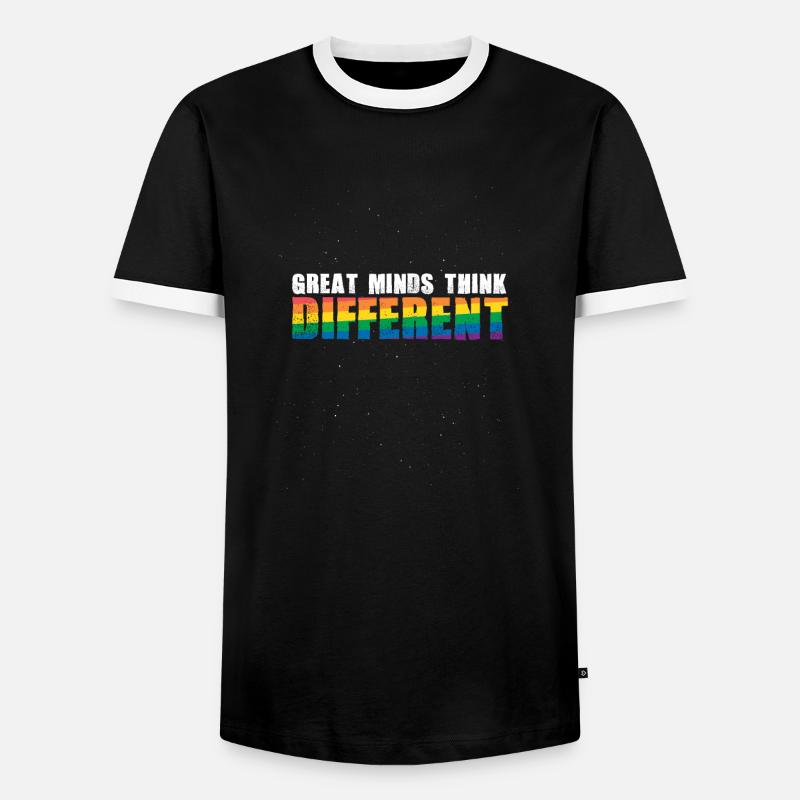 Great minds think different - Men's Ringer Shirt - black/white