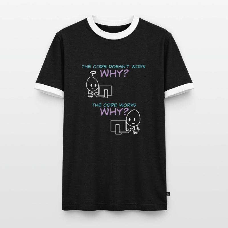 Programmer Code Works Why T-shirt contrasté Homme