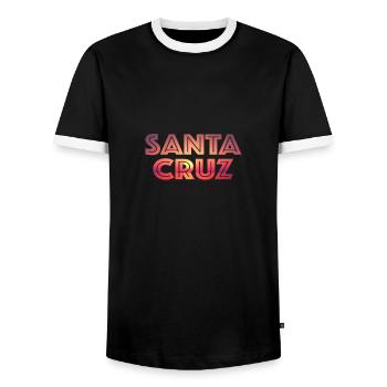 Santa Cruz - T-shirt contrasté Homme - noir/blanc - Devant - AI Model Female 172 light (172cm) & AI Model Male 178 light (178cm)