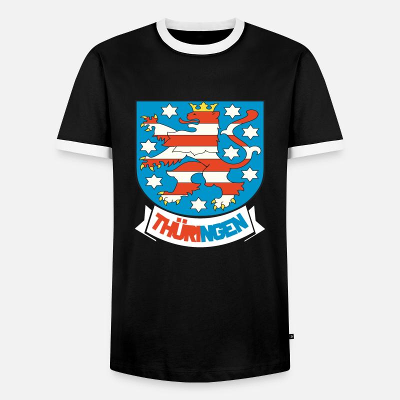 Thuringia Thuringia Erfurt Gift - Men's Ringer Shirt - black/white