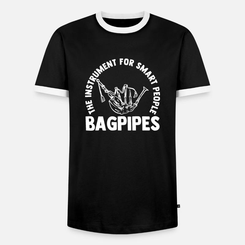Dudelsack - Männer Kontrast-T-Shirt - Schwarz/Weiß