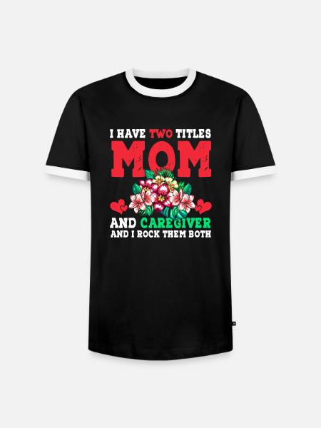 Mother and Caregiver - Männer Kontrast-T-Shirt - Schwarz/Weiß