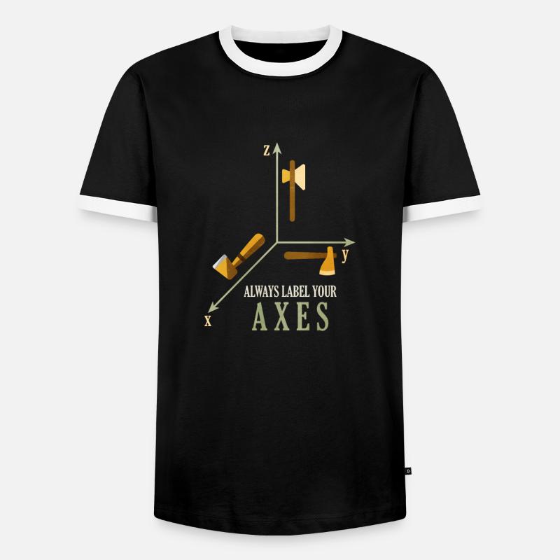 math - Men's Ringer Shirt - black/white
