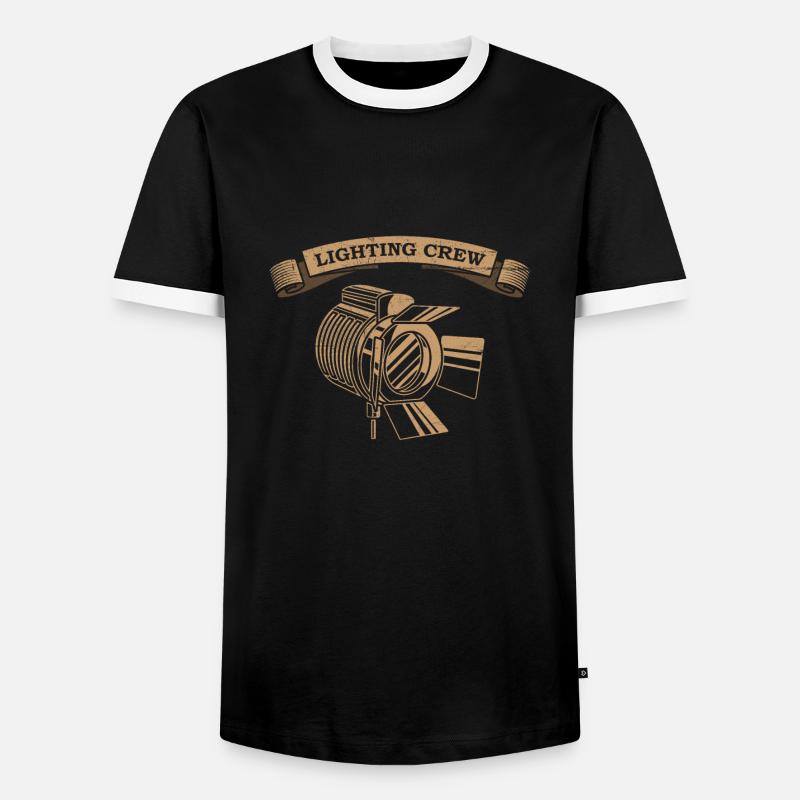 LIGHTING CREW Lichttechniker - Männer Kontrast-T-Shirt - Schwarz/Weiß