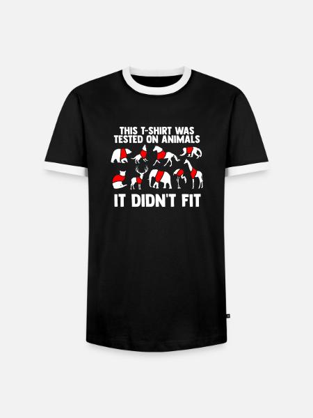 Tiere Lustiger Spruch - Männer Kontrast-T-Shirt - Schwarz/Weiß