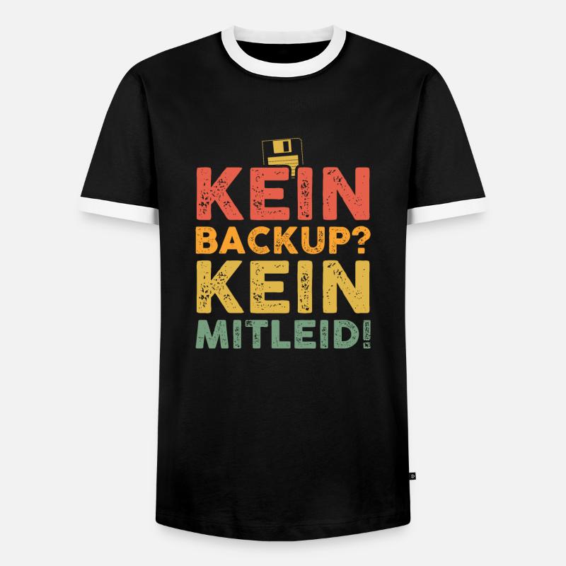 Kein Backup Kein Mitleid Programmierer - Männer Kontrast-T-Shirt - Schwarz/Weiß