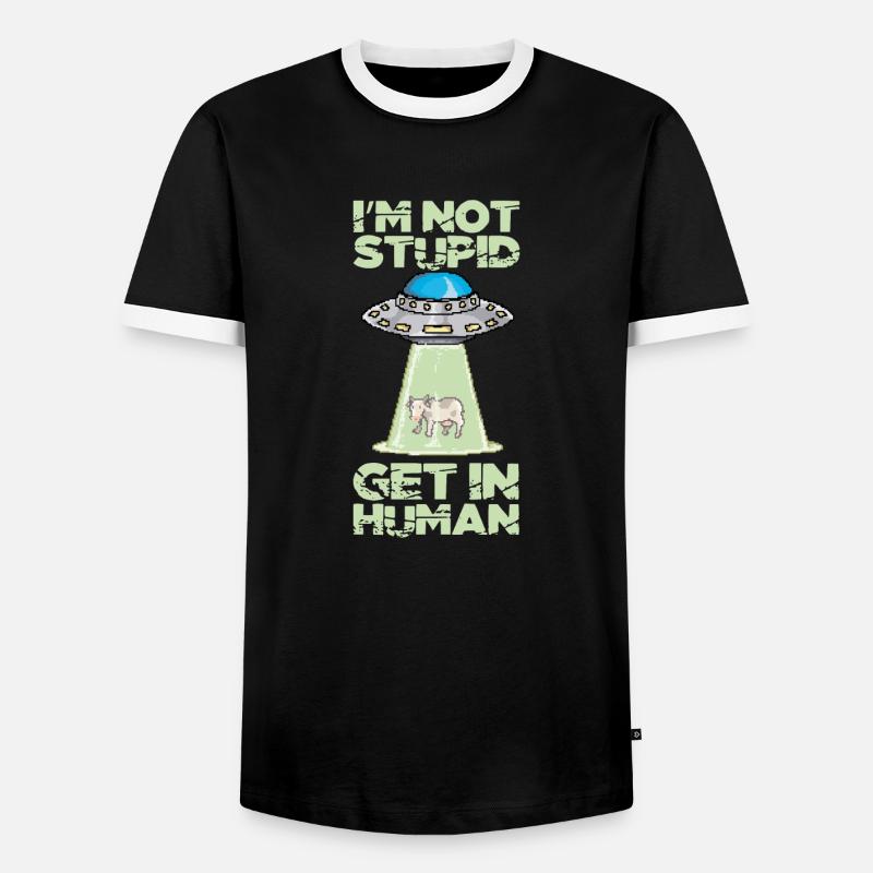 Alien Space - Männer Kontrast-T-Shirt - Schwarz/Weiß