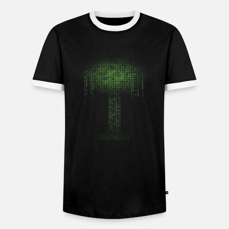 Binärer Baum Codierung Computer Programmierer - Männer Kontrast-T-Shirt - Schwarz/Weiß