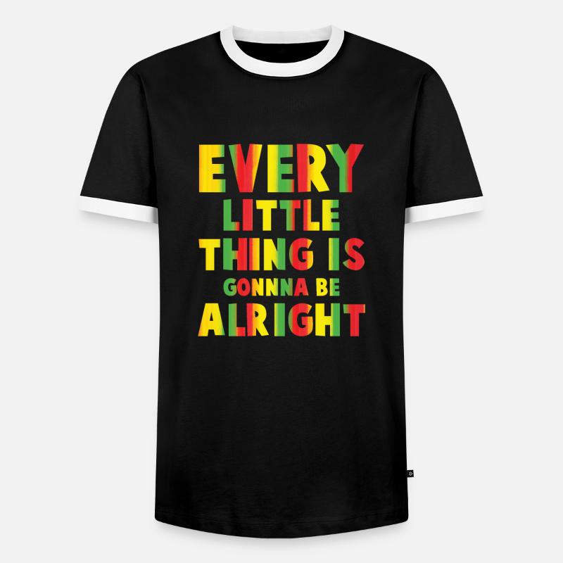 Reggae - Men's Ringer Shirt - black/white