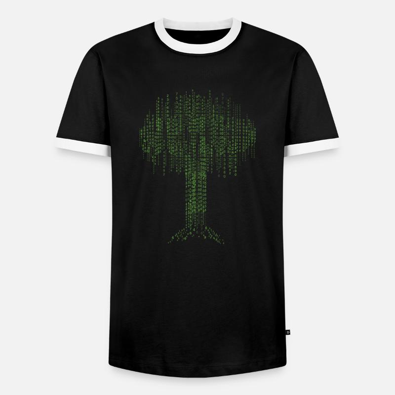 Binärbaum Codierung Computer Programmierer - Männer Kontrast-T-Shirt - Schwarz/Weiß