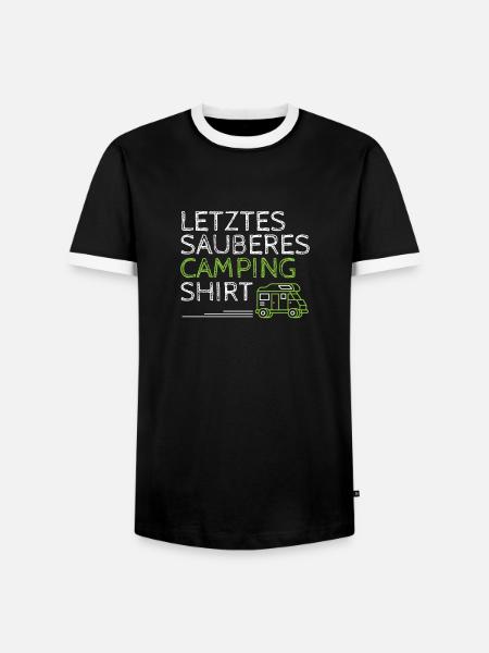 Letztes Sauberes Camping - Männer Kontrast-T-Shirt - Schwarz/Weiß