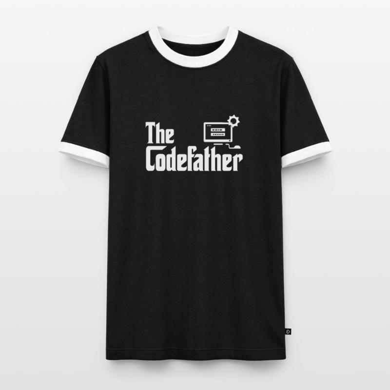 The Codefather Developer Coder Programmer Computer Men's Ringer Shirt