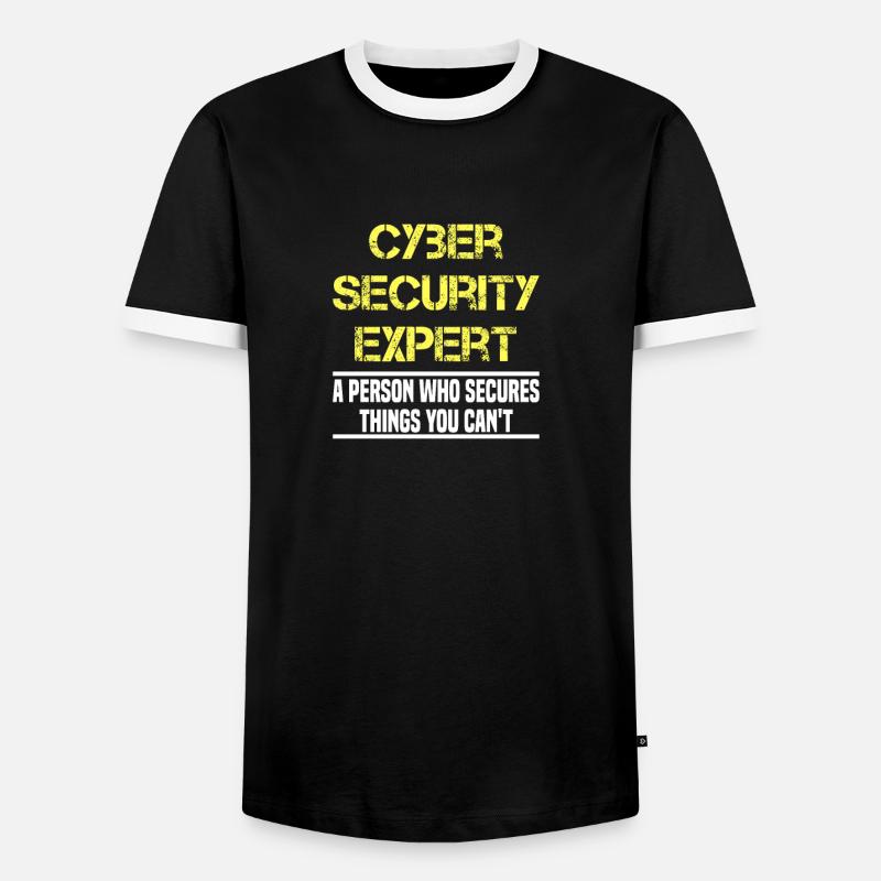 IT Cyber Security Expert Nerd Hacking - Men's Ringer Shirt - black/white