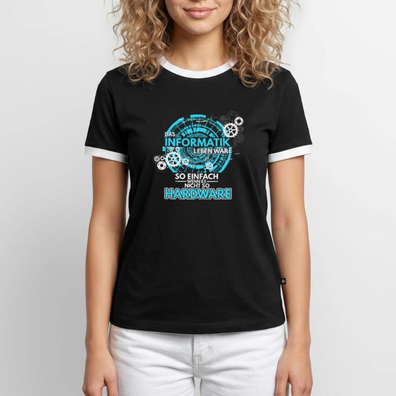 Informatik Programmierer Informatiker Hardware Sof Männer Kontrast-T-Shirt