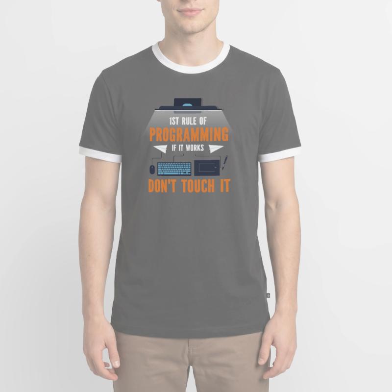 Programmer Programming Code Computer Men's Ringer Shirt