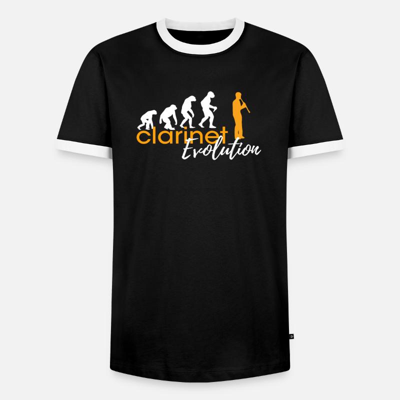 CLARINET EVOLUTION - Männer Kontrast-T-Shirt - Schwarz/Weiß